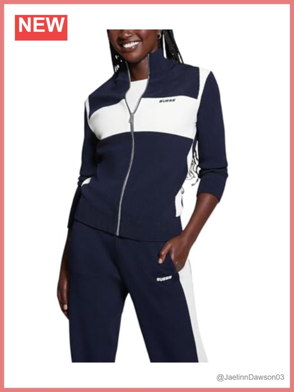 GUESS Michela Color-Block Sweater Jacket